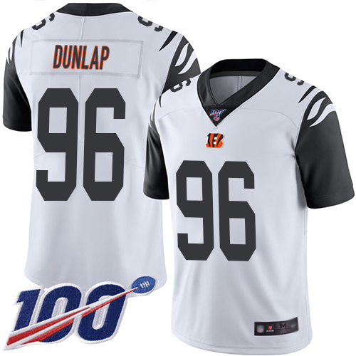 Cincinnati Bengals Limited White Men Carlos Dunlap Jersey NFL Footballl #96 100th Season Rush Vapor Untouchable->cincinnati bengals->NFL Jersey